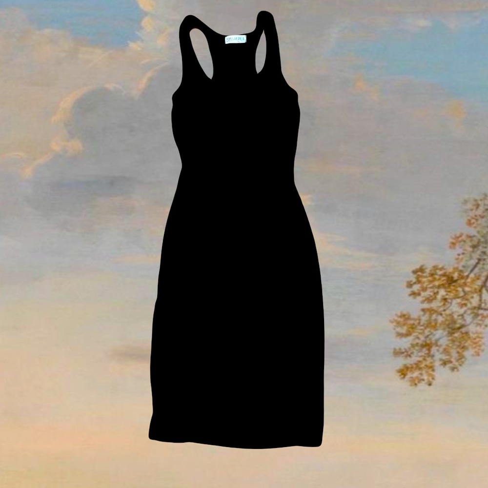 Black Bodycon Midi Dress